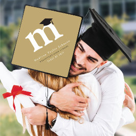 Formando Clássico Simples Monograma Moderno Minima