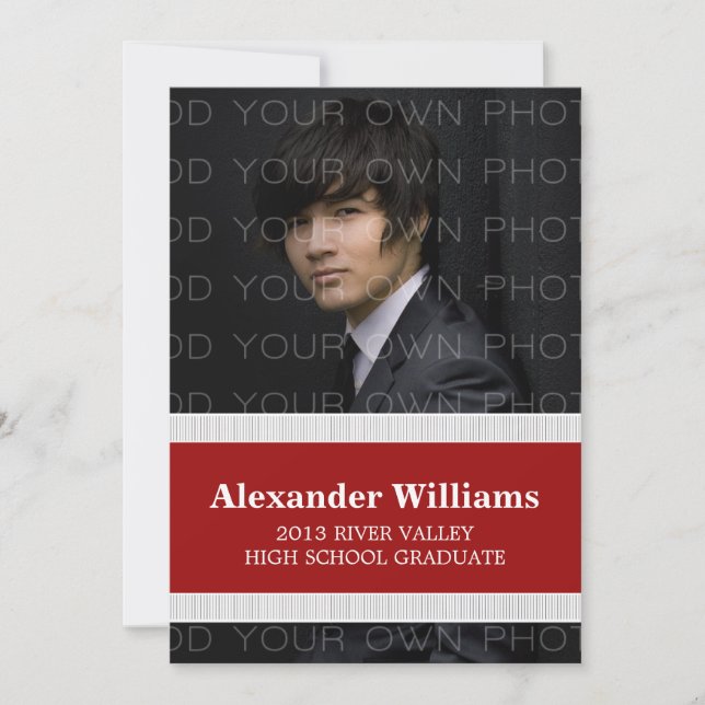 Formando Convite para faixas de cores da escola ve (Frente)