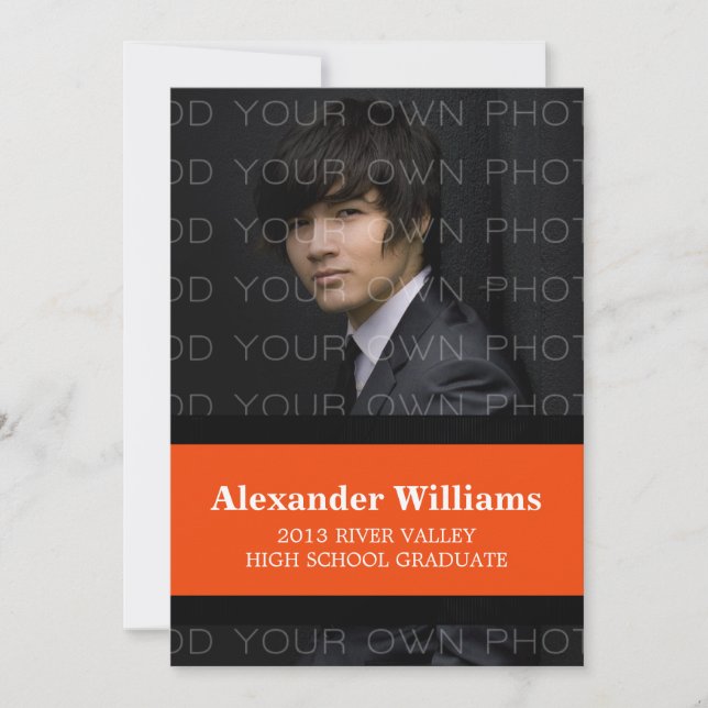 Formando Convite para faixas de cores de escola pr (Frente)