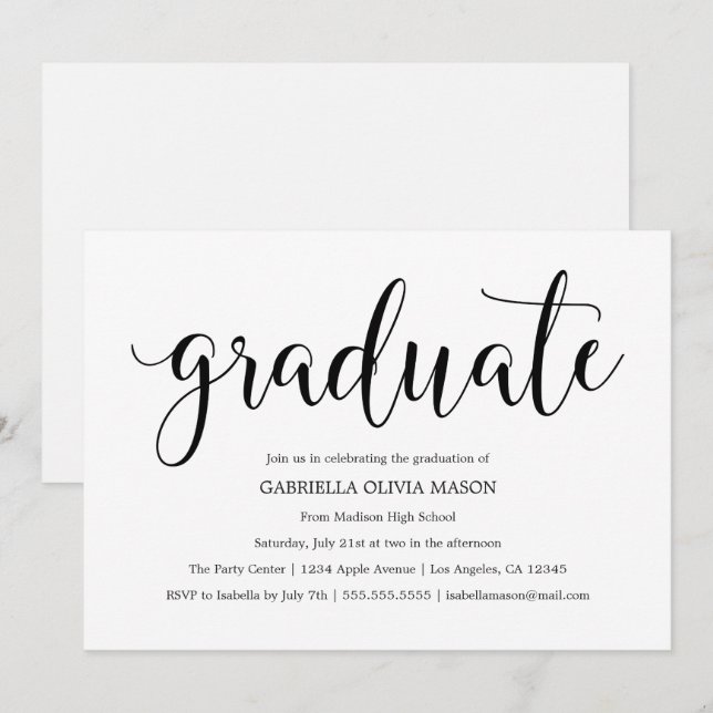 Formando | Convite para Festa de formatura de Scri (Frente/Verso)