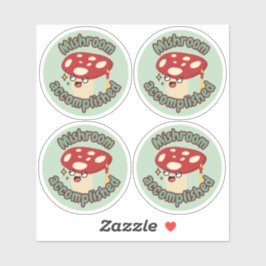 Formando de Cogumelo Vermelho- Caixa de 4 adesivos