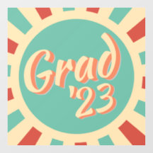 Formando de Graduação de Peachy Groovy Retro Class
