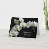 Formando de Parabéns de Orquídea Branca! Cartão
