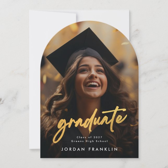 formando de pincel de ouro Anúncio de fotos (Frente)