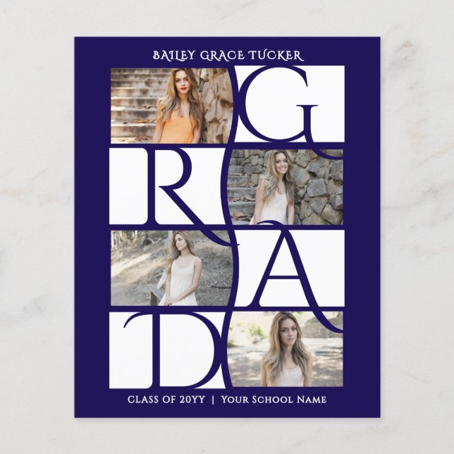 Formando Elegante 5- Photo Dark Marinho Blue Gradu (Frente)