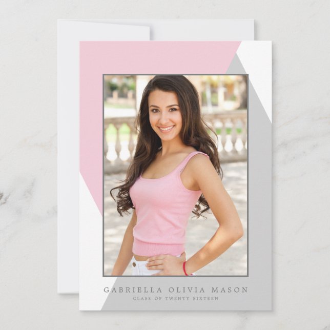 Formando geométrico | Convite para Festa de format (Frente)