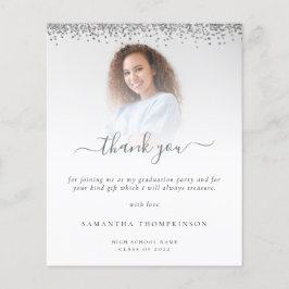 Formando Orçamental Foto Silver Glitter Obrigado