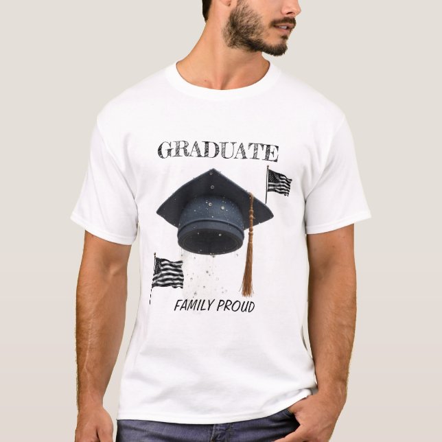 formando Orgulhoso 🎓 - Camisa de Celebração Famil (Frente)