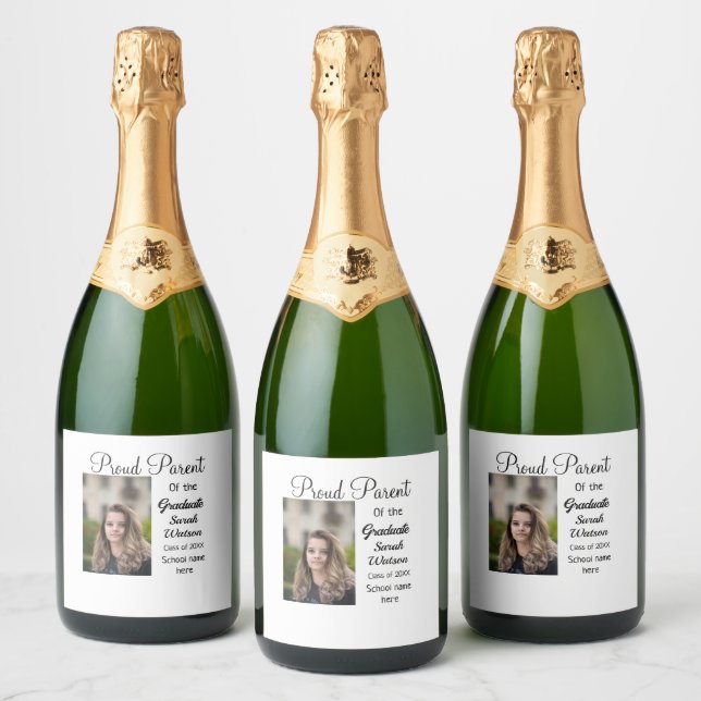 formando pai orgulhoso adicionar nome de foto clas (Garrafas)