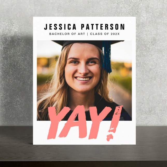 formando personalizável "YAY!" formandos Announ (Criador carregado)