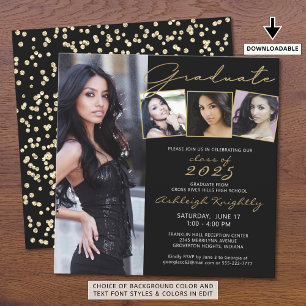 Formando Script 4 Photo Black Dourado Confetti