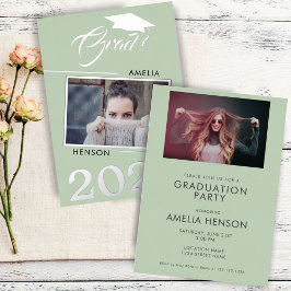 Formando Verde Moderno 2 Silver para Graduação de 