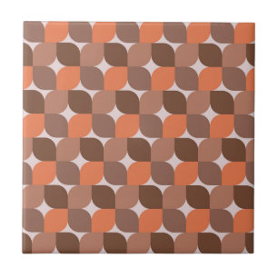Formas Abstratas do Meio do Século em Laranja e Ma