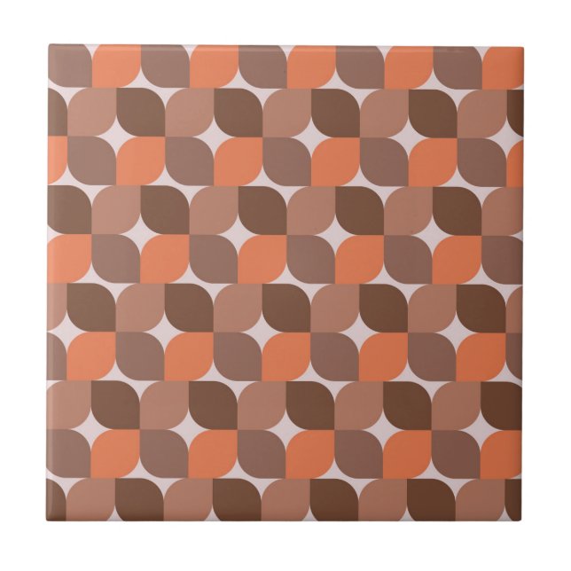 Formas Abstratas do Meio do Século em Laranja e Ma (Frente)