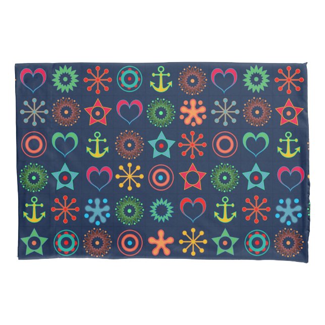 formas abstrato divertidas retro impressão design (Frente)