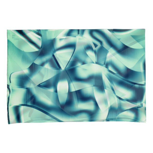 Formas azuis esverdeadas curvas, tons cianos de ex (Frente-Direita)