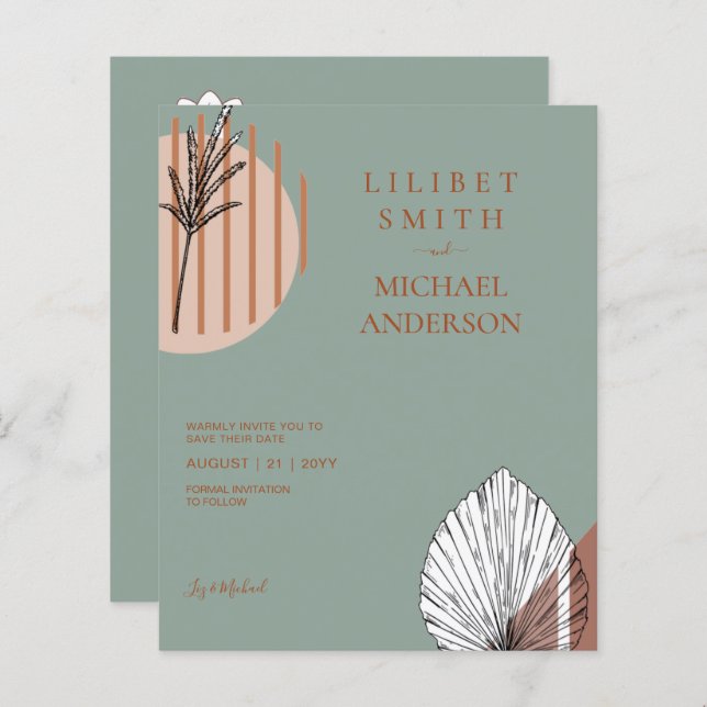 Formas de Abstrato japonês escandinavo SALVEM A DA (Frente/Verso)