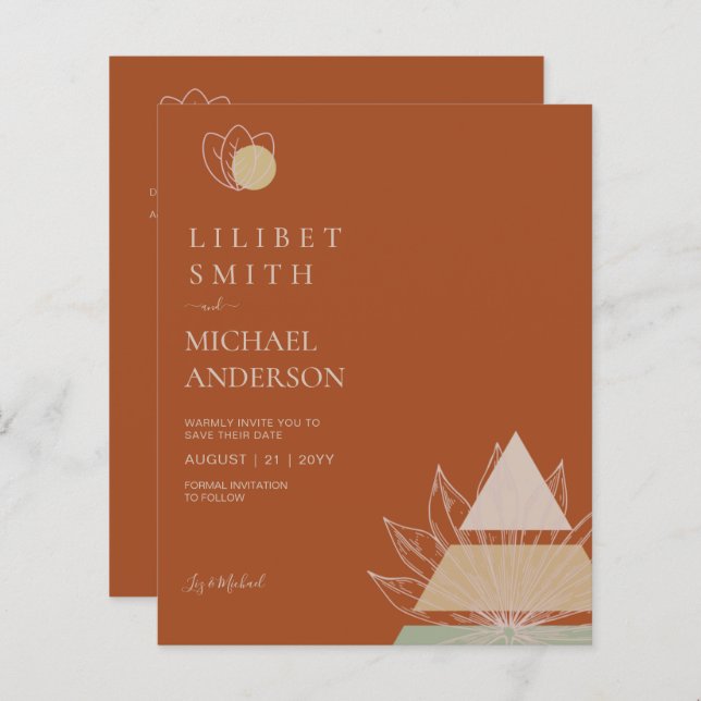 Formas de Abstrato japonês escandinavo SALVEM A DA (Frente/Verso)