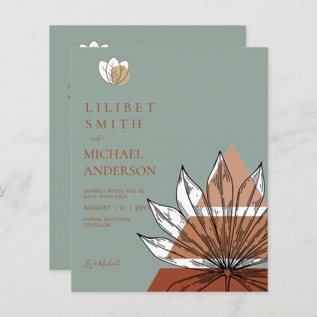 Formas de Abstrato japonês escandinavo SALVEM A DA (Frente/Verso)