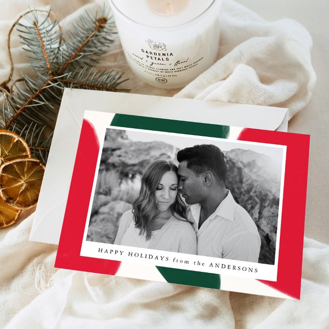 Formas de Abstrato Vermelho e Verde | Cartão com f (Criador carregado)