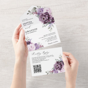 Formas de Casamento Floral Moody Blooms Roxo Dusty