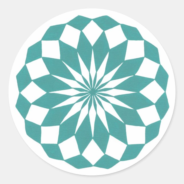 Formas de diamante em Turquesa de Teal, adesivos d (Frente)