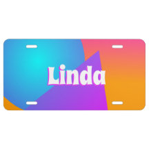 Formas de Nome Gradiente Rosa Azul Neon