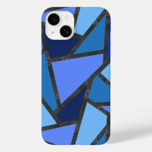 Formas de vidro corado a azul
