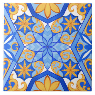 Formas Geométricas Abstratas em Aquarela Azul e Do