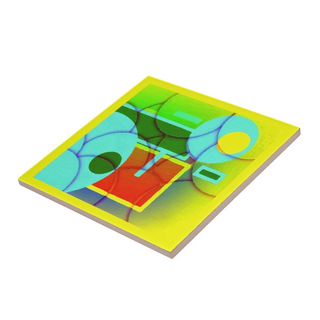 Formas Geométricas Coloridas Abstrato Art (Lateral)