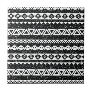 Formas Geométricas Tribais Aztec Pretas Glitter B