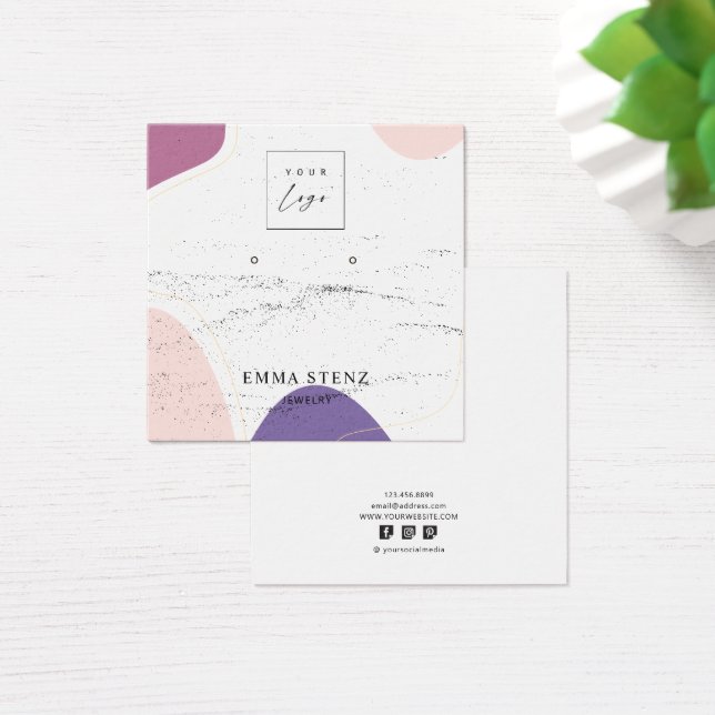 Formas Modernas Texturizadas Ouvindo Cartões Quadr (Mesa)