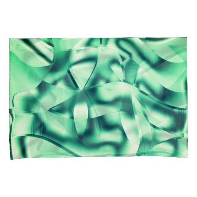 Formas verdes curvas de acrílico, alguns tons de m (Frente-Direita)