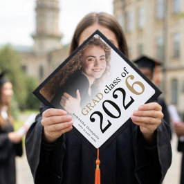 Formatação de Foto Moderna Preta Dourada 2025