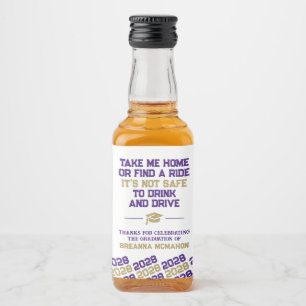 Formatação Roxa e Dourada Não Beba e dirija Mini