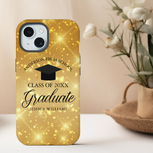 Formatura Brilho Dourado Chic Personalizada Gradua