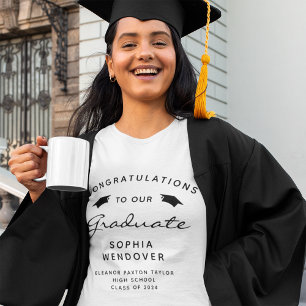 Formatura de Caps Script Preto e Branco 2026