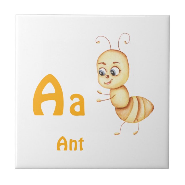 Formiga personalize ABC: Letra A - Adicione Seu No (Frente)