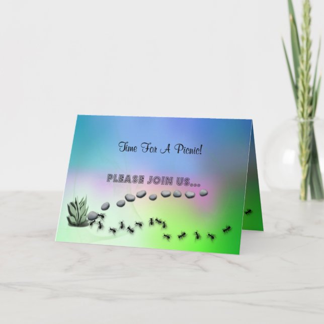 Formigas Indo A Um Convite Picnic (Frente)