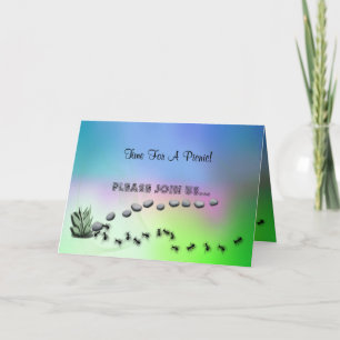 Formigas Indo A Um Convite Picnic