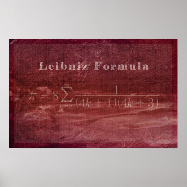 Fórmula de Leibniz Pi - Poster de Matemática (Frente)