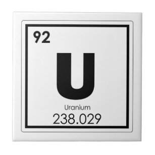 Fórmula de urânio da química do símbolo do