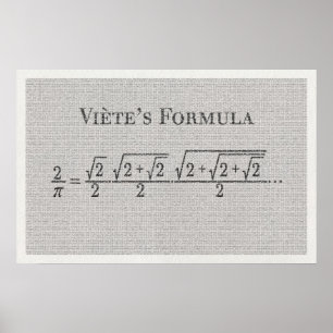 Fórmula do Pi de Viète - poster da matemática