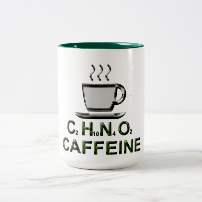 fórmula empírica cafeína caneca engraçada design (Centro)