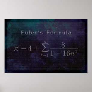 Fórmula Pi de Euler - Poster de Matemática