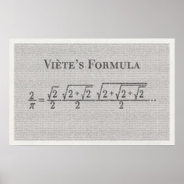 Fórmula Pi de Viète - Poster de Matemática