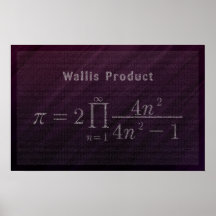 Fórmula Pi de Wallis - Poster de Matemática