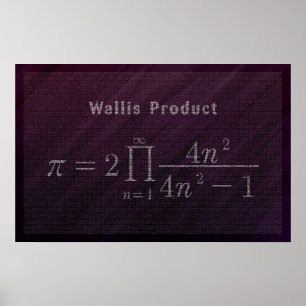 Fórmula Pi de Wallis - Poster de Matemática