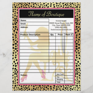 Formulário de pedido de beleza de Impressão Cheeta