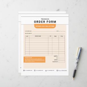 Formulário de pedido de empresa Modelo   Fácil per